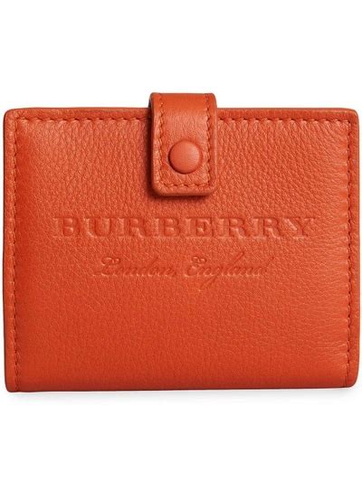 burberry small leather folding wallet|burberry embossed leather wallet.